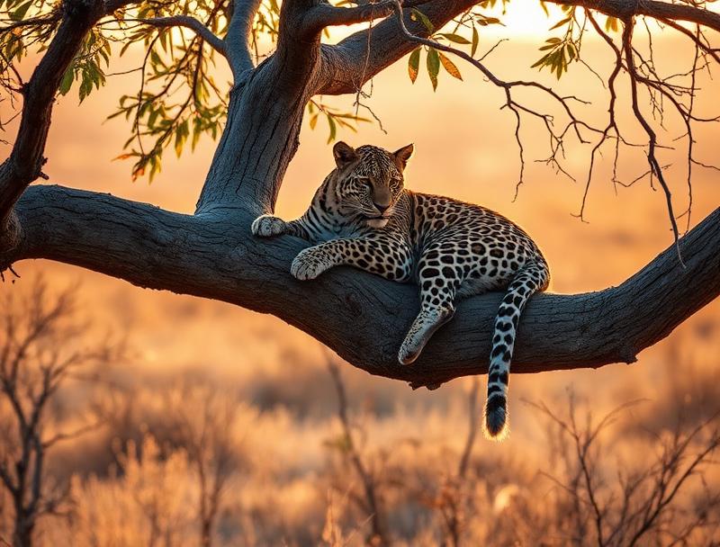 Leopard tracking safari