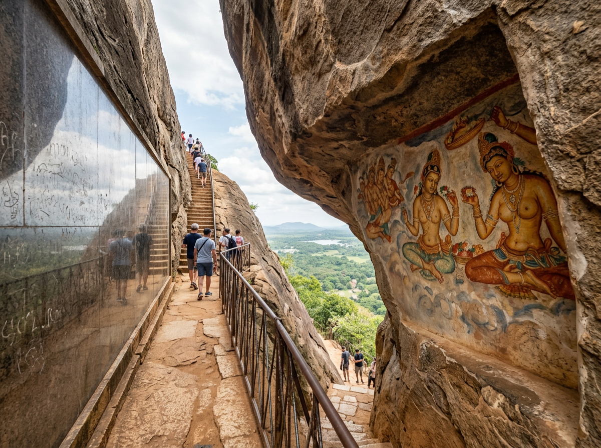 Mirror Wall & frescoes