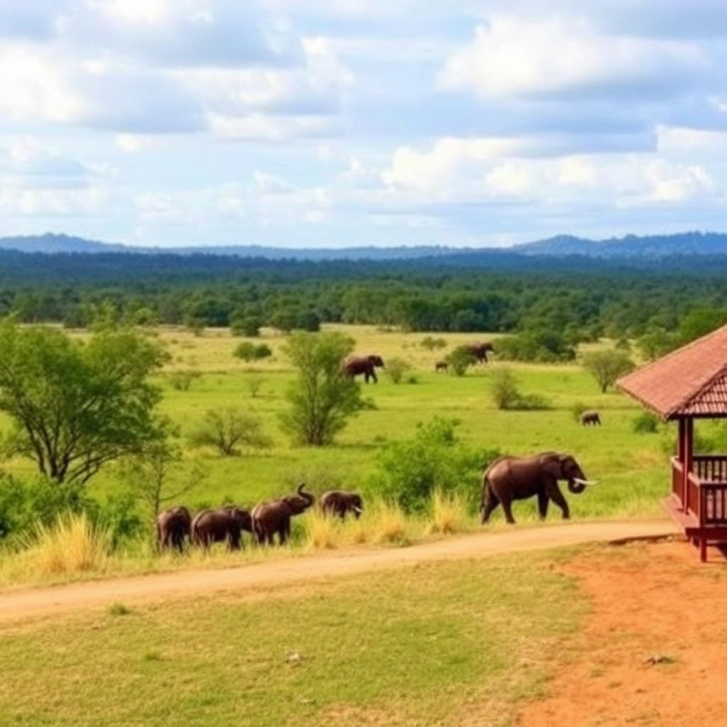 Udawalawe hotel scenery