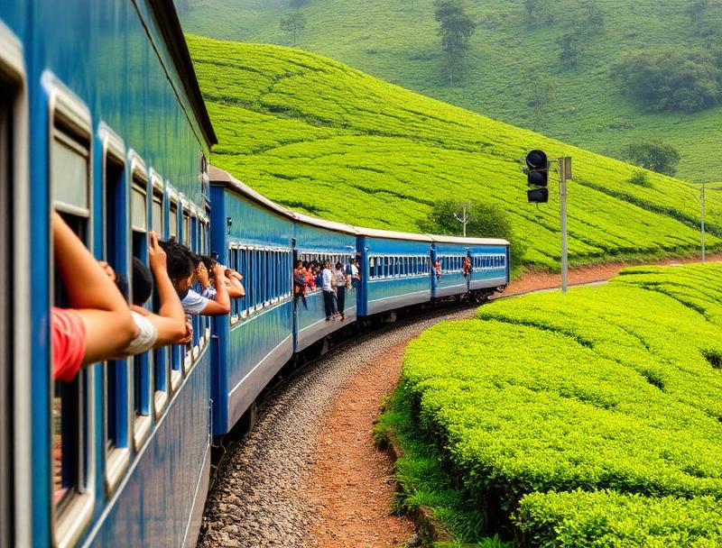 Scenic train from Nuwara Eliya